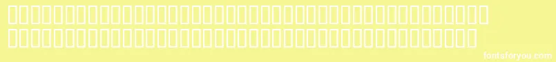 フォントRadib – 黄色い背景に白い文字