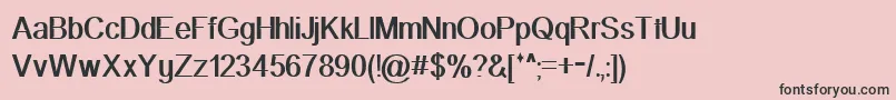 フォントPrimelec – ピンクの背景に黒い文字