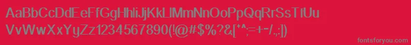 Primelec Font – Gray Fonts on Red Background