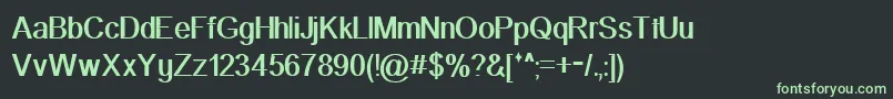 Шрифт Primelec – зелёные шрифты на чёрном фоне