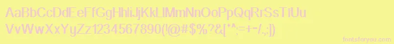 Шрифт Primelec – розовые шрифты на жёлтом фоне