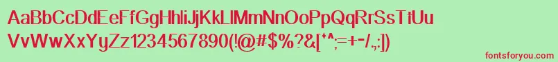 Primelec Font – Red Fonts on Green Background