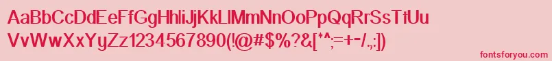 Primelec Font – Red Fonts on Pink Background