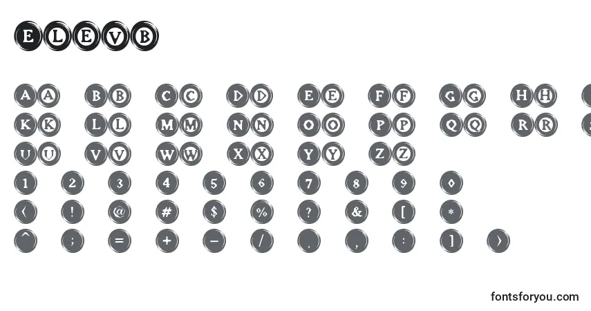 Шрифт Elevb – алфавит, цифры, специальные символы