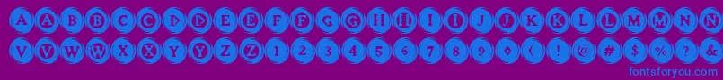 Elevb Font – Blue Fonts on Purple Background