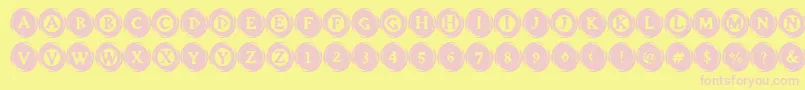 Elevb Font – Pink Fonts on Yellow Background