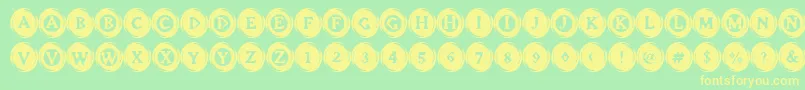 Elevb Font – Yellow Fonts on Green Background