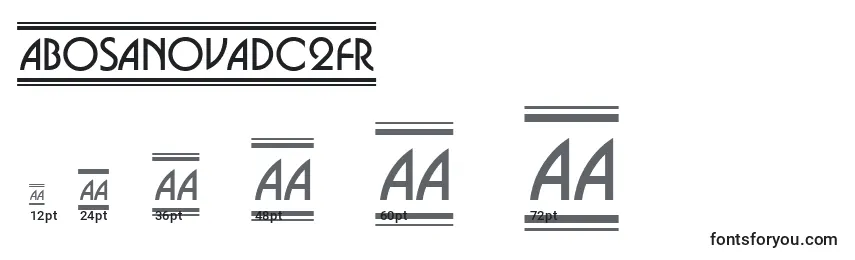Größen der Schriftart ABosanovadc2fr