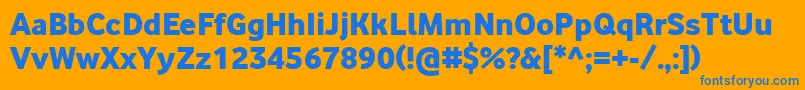 VodafoneExtrabold Font – Blue Fonts on Orange Background