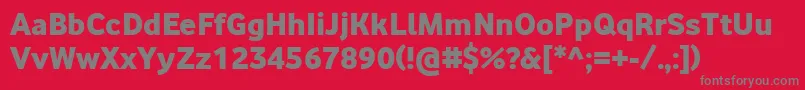 fuente VodafoneExtrabold – Fuentes Grises Sobre Fondo Rojo
