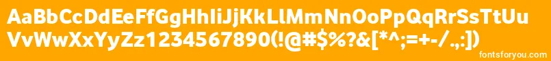 VodafoneExtrabold Font – White Fonts on Orange Background