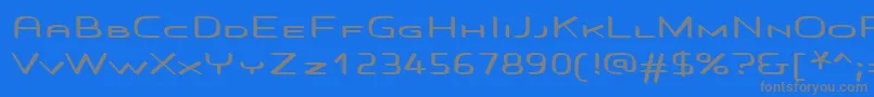 フォントVoras – 青い背景に灰色の文字