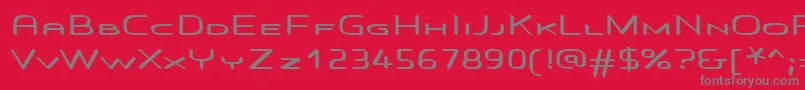 Voras-fontti – harmaat kirjasimet punaisella taustalla
