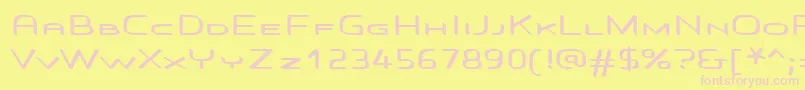 Voras Font – Pink Fonts on Yellow Background