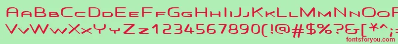 Voras Font – Red Fonts on Green Background