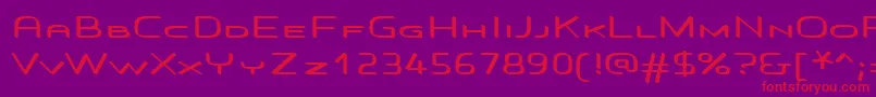 フォントVoras – 紫の背景に赤い文字