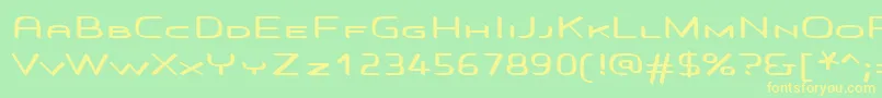 Voras Font – Yellow Fonts on Green Background