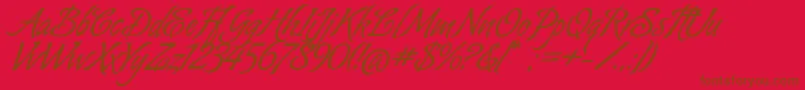 fuente AlmondScriptAlt – Fuentes Marrones Sobre Fondo Rojo