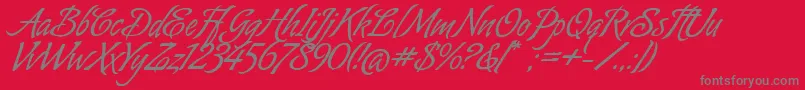 フォントAlmondScriptAlt – 赤い背景に灰色の文字
