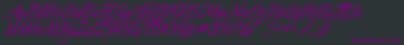 AlmondScriptAlt Font – Purple Fonts on Black Background