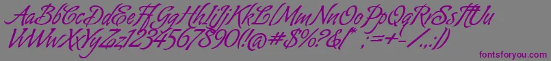 AlmondScriptAlt Font – Purple Fonts on Gray Background