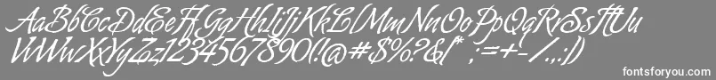 フォントAlmondScriptAlt – 灰色の背景に白い文字