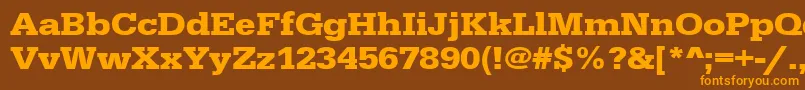 UrwegyptiennetextwidBold Font – Orange Fonts on Brown Background