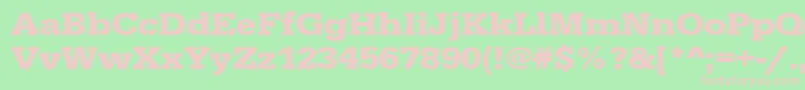 UrwegyptiennetextwidBold Font – Pink Fonts on Green Background