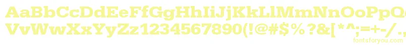 UrwegyptiennetextwidBold Font – Yellow Fonts on White Background