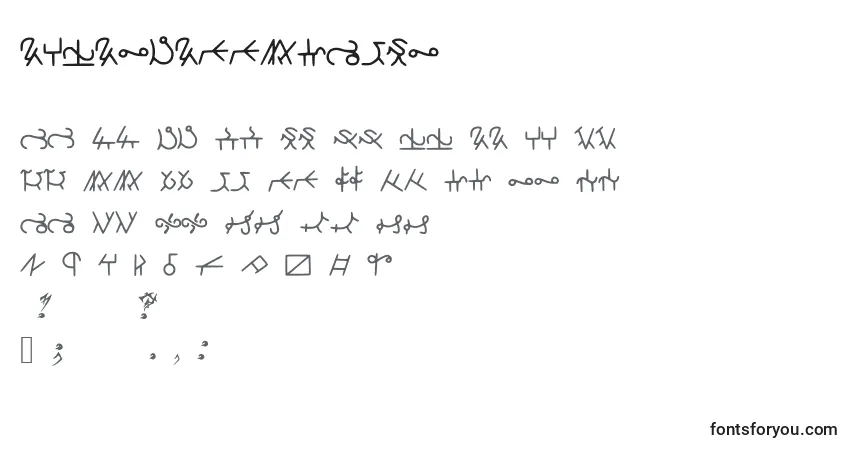 HighschoolRunes Font – alphabet, numbers, special characters