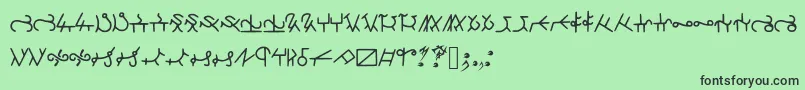 HighschoolRunes Font – Black Fonts on Green Background