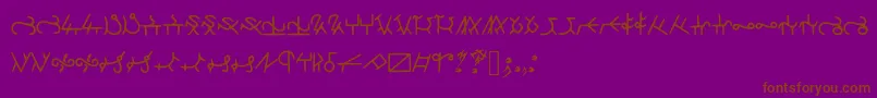 HighschoolRunes Font – Brown Fonts on Purple Background