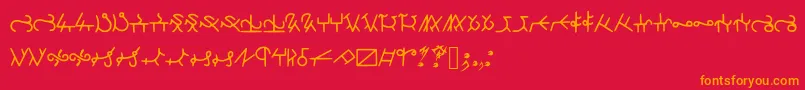 HighschoolRunes Font – Orange Fonts on Red Background