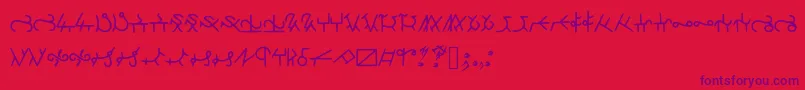 HighschoolRunes Font – Purple Fonts on Red Background
