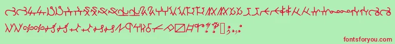 Шрифт HighschoolRunes – красные шрифты на зелёном фоне