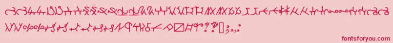 HighschoolRunes Font – Red Fonts on Pink Background