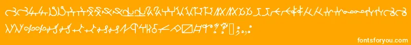 HighschoolRunes Font – White Fonts on Orange Background