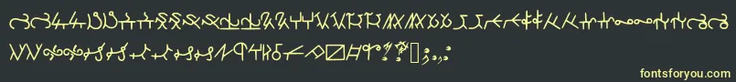 HighschoolRunes-Schriftart – Gelbe Schriften auf schwarzem Hintergrund