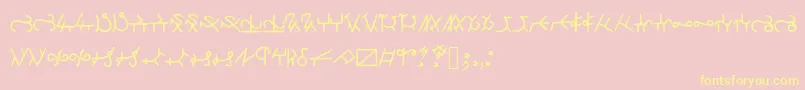 HighschoolRunes Font – Yellow Fonts on Pink Background