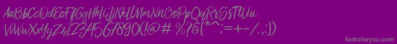 Bringshoot-Schriftart – Graue Schriften auf violettem Hintergrund