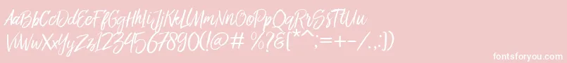 Bringshoot Font – White Fonts on Pink Background
