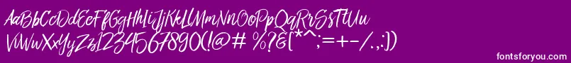 Bringshoot Font – White Fonts on Purple Background