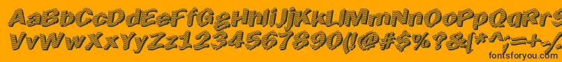 EarlyTickertape Font – Black Fonts on Orange Background