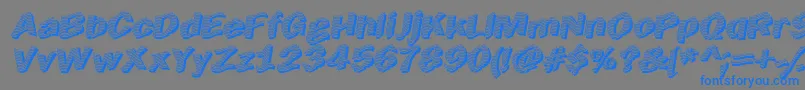 EarlyTickertape Font – Blue Fonts on Gray Background