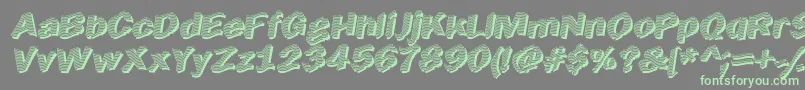 EarlyTickertape Font – Green Fonts on Gray Background