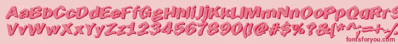 EarlyTickertape Font – Red Fonts on Pink Background