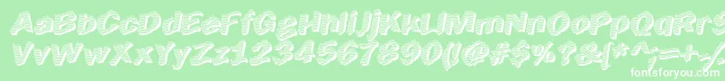 EarlyTickertape Font – White Fonts on Green Background