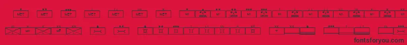 EsriMilsym03 Font – Black Fonts on Red Background