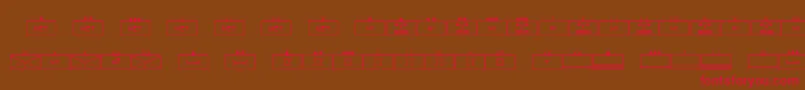EsriMilsym03 Font – Red Fonts on Brown Background