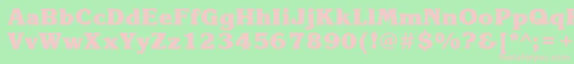 KorinnablackattBold Font – Pink Fonts on Green Background